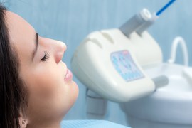 Woman in the dental chair