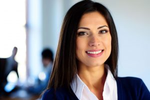 business woman smiling