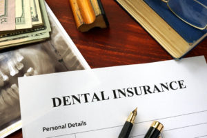 Dental insurance form on desk