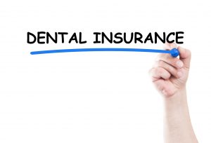 Dental insurance highlighted with blue marker