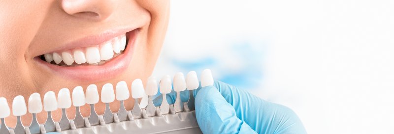 Close-up of person receiving cosmetic dentistry