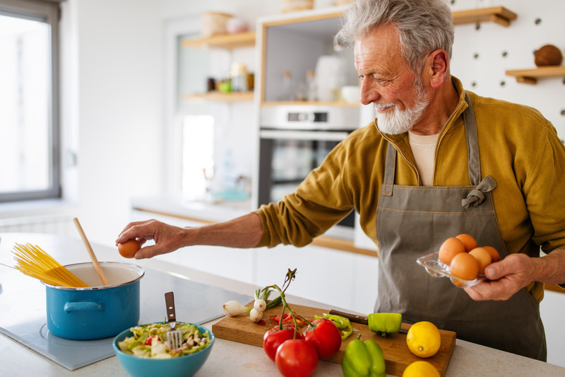 Patient with good oral health eating healthy