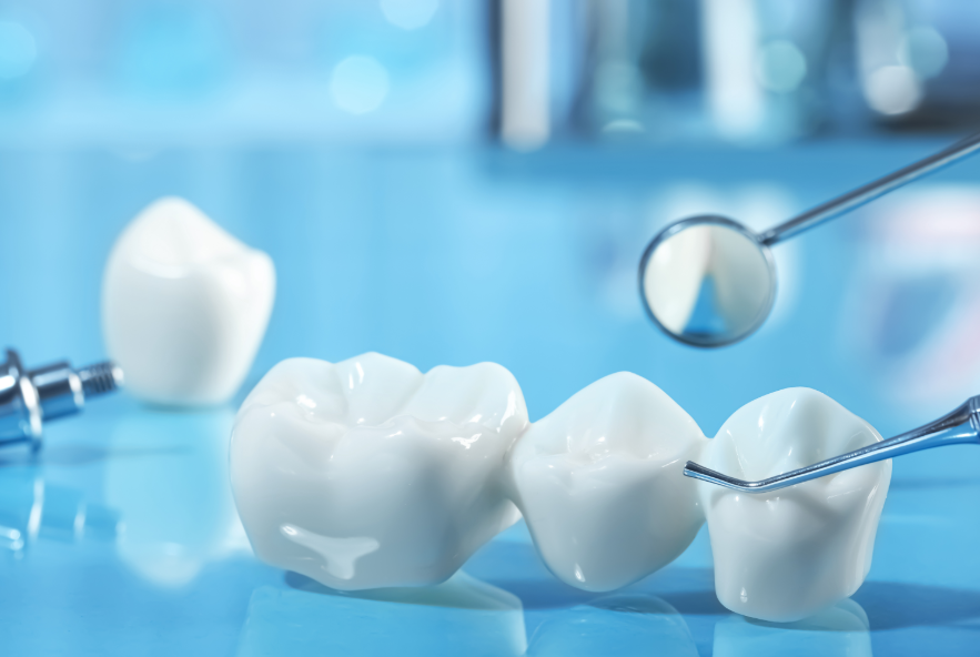 Close up of a dental crown